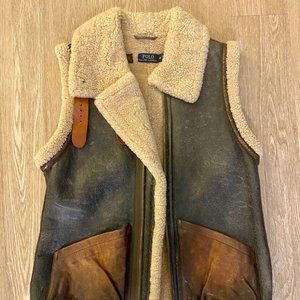Ralph Lauren Shearling Full-Zip Vest (Medium)